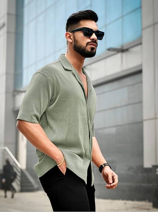 Half Sleeves Casual Men Shirt 🤌