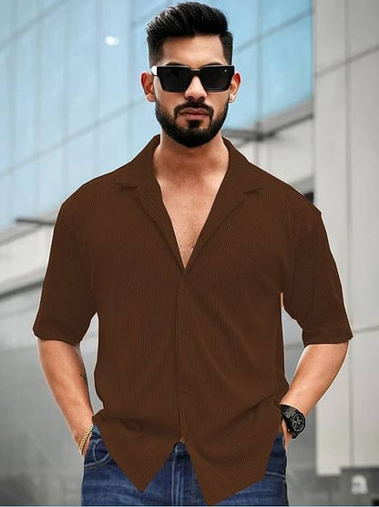 Half Sleeves Casual Men Shirt 🤌