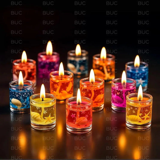 Gel Tea Light Candles (Pack Of 6)