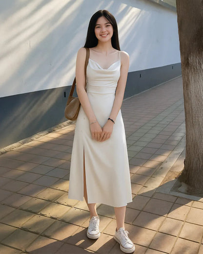 Bodycon Midi Dress with Side Slit 👗