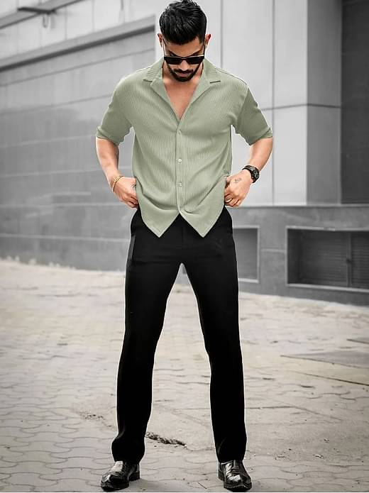 Half Sleeves Casual Men Shirt 🤌