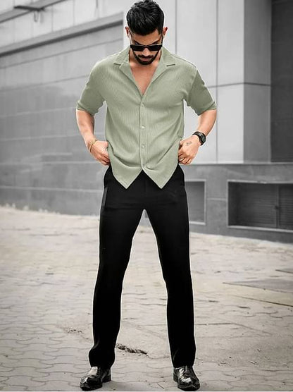 Half Sleeves Casual Men Shirt 🤌