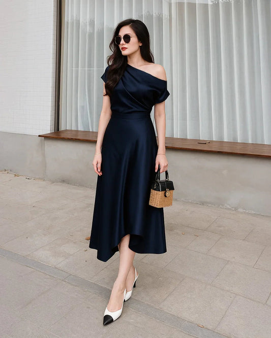 Boat Neck Ruffle Maxi Dress 🔥