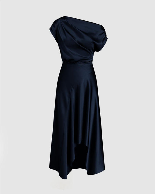 Boat Neck Ruffle Maxi Dress 🔥