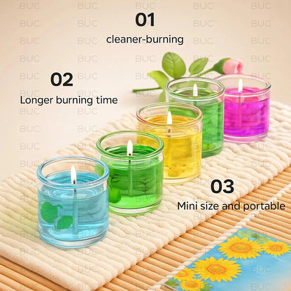 Gel Tea Light Candles (Pack Of 6)