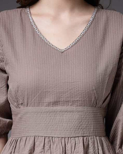 Textured A Line Dress