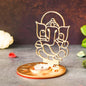 Wooden Ganesha Candle Holder